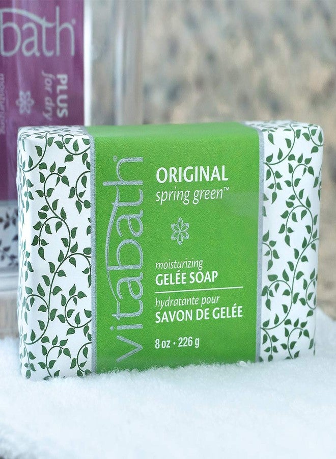 Vitabath Original Spring Green Moisturizing Gelee Bar Soap All Over Gentle Foaming Cleanser & Hydrating Solid Body Wash - Nourish & Rejuvenate All Skin Types Women & Men - 8oz (Pack of 3) - Image 2